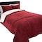 Hastings Home Hastings Home 3 Piece Sherpa/Fleece Comforter Set - Full/Queen - Burgundy 508761TJG - alternate 2